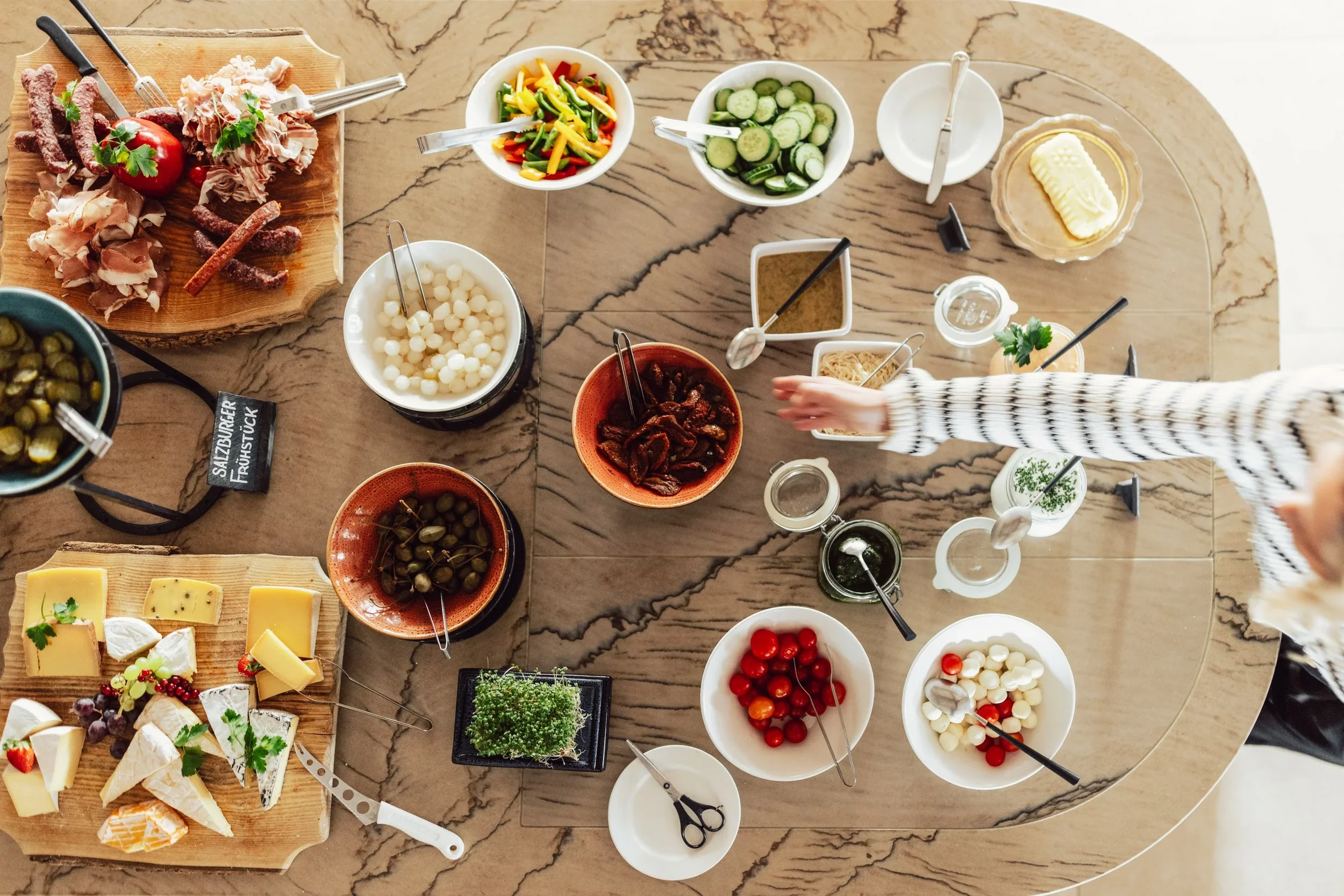 Reichhaltiges Frühstücksbuffet