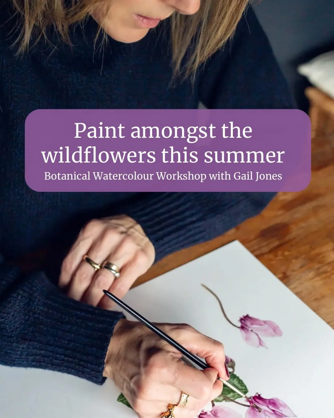 Join us this Saturday at Manor Hive for the first of our Botanical Watercolour Workshops with Gail Jones.

Explore your creativity and learn to draw and paint beautiful botanicals in a relaxed, inspiring and thoroughly enjoyable way. A self taught fi