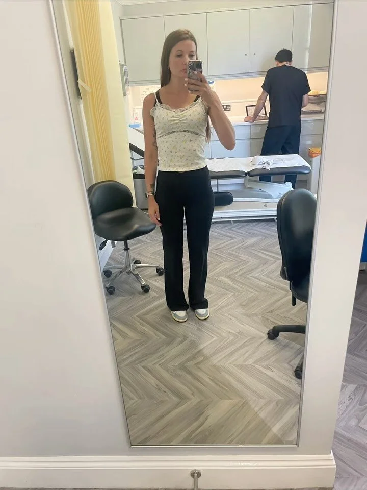 From my first consultation in August to today&hellip; what a journey.
We chose 255cc &mdash; the max that fit my frame &mdash; and after my cooling-off period, I booked my surgery for October 7th.

I started Skinade before the procedure and it truly 