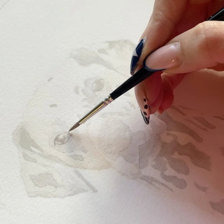 just before christmas i was commissioned to paint a portrait of this beautiful dalmatian Dottie. as much as an honour as this was it also terrified me, i wanted so much to capture her likeness, and when receiving a text from Dottie&rsquo;s owner excl