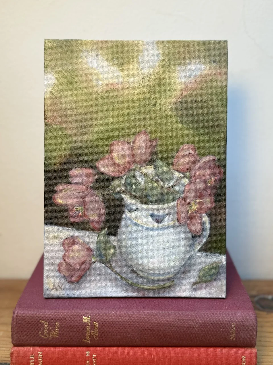 Original Oil Painting 'Pink Hellebores'