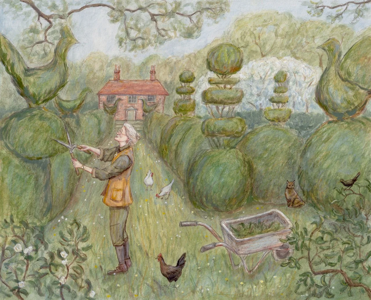 Garden of Time - Original Gouache Painting