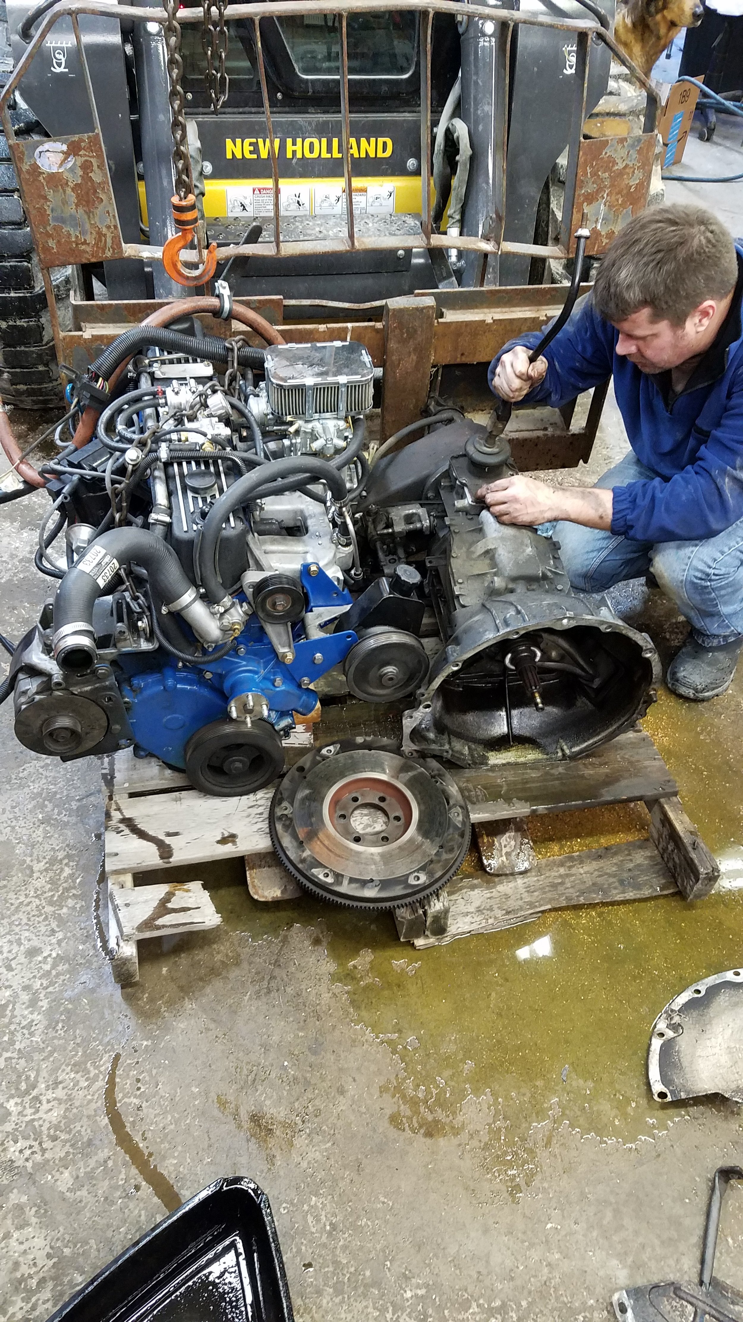 Old 4.2 engine and transmission out