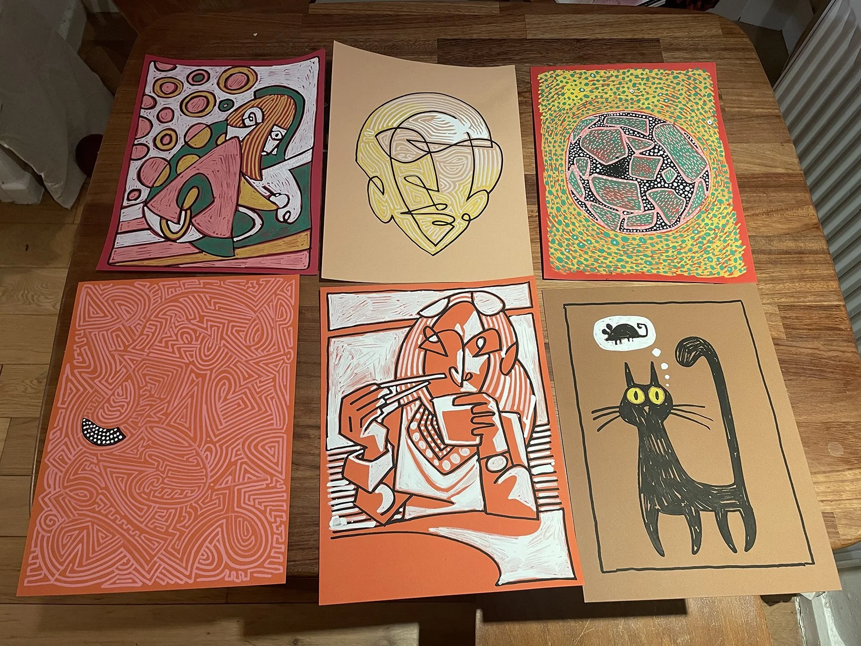 Drawing in the library