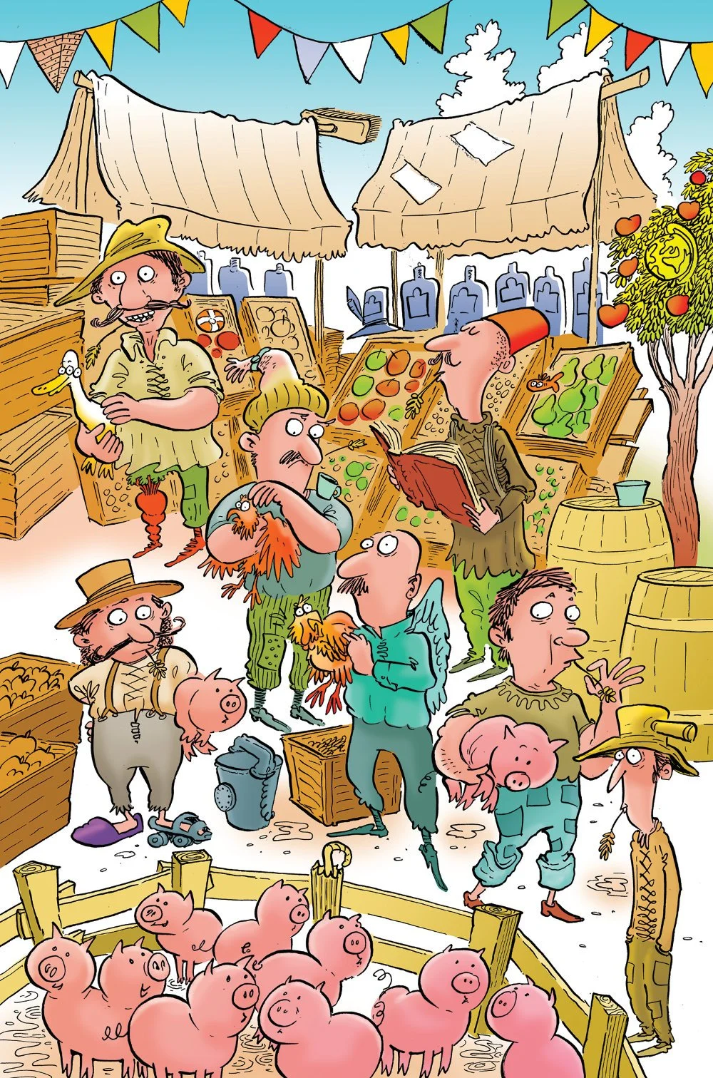 Anomalie puzzle artwork. This time round we're at the piggy market. This little piggy, etc etc.
