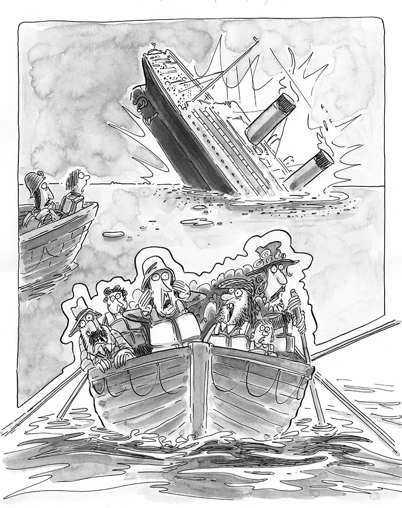 Interior page art from Titanic