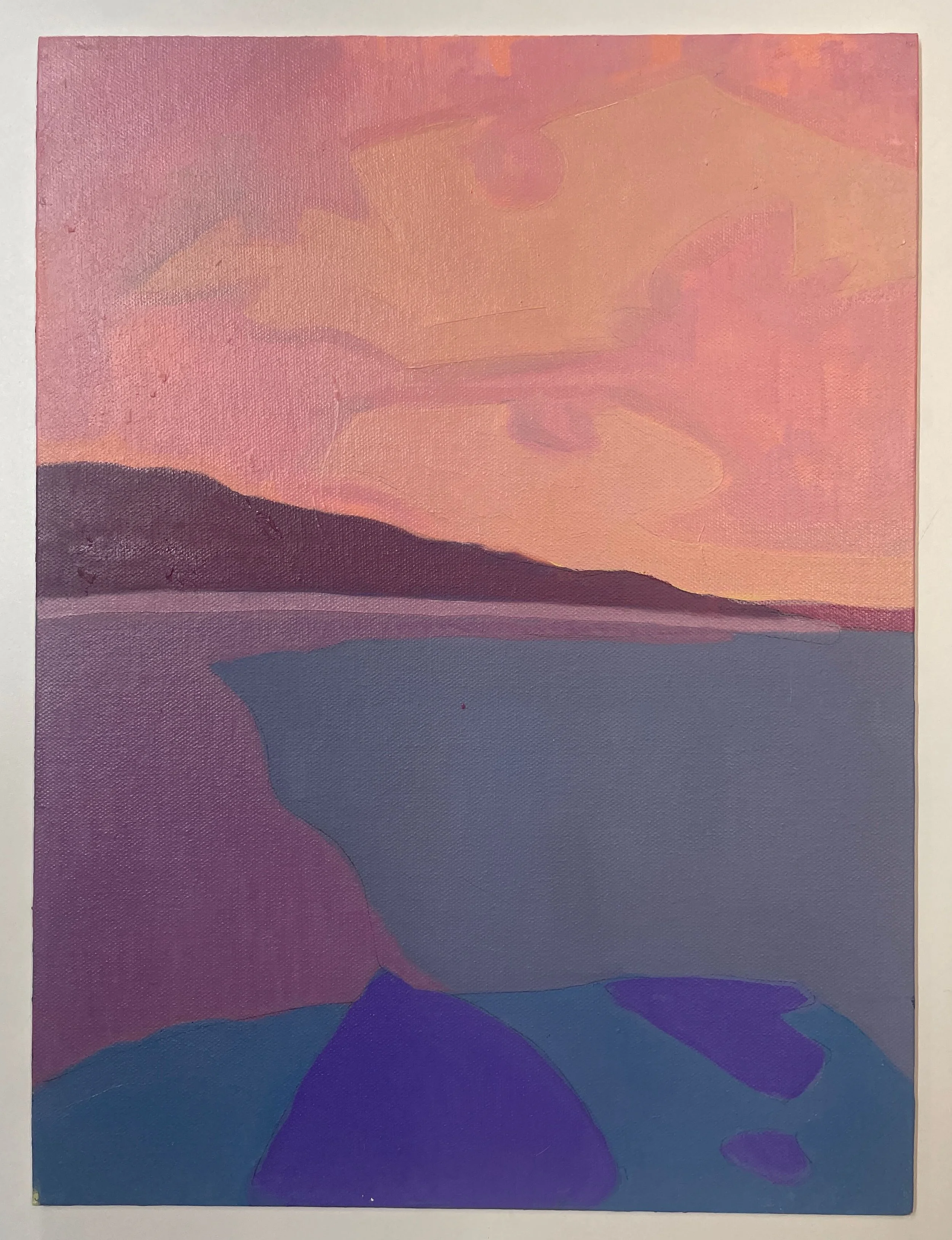 Distant Headland, South Wales, 12" x 16" / 30.5 x 40.6cm, Oils on canvas-board, 2026

