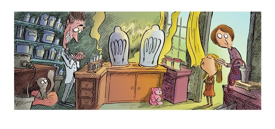 Interior page from "The Mad Scientist Next Door".