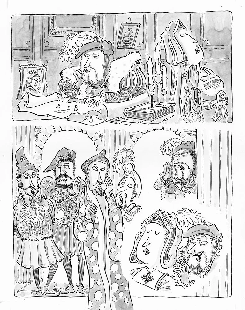 Interior page art from Henry VIII