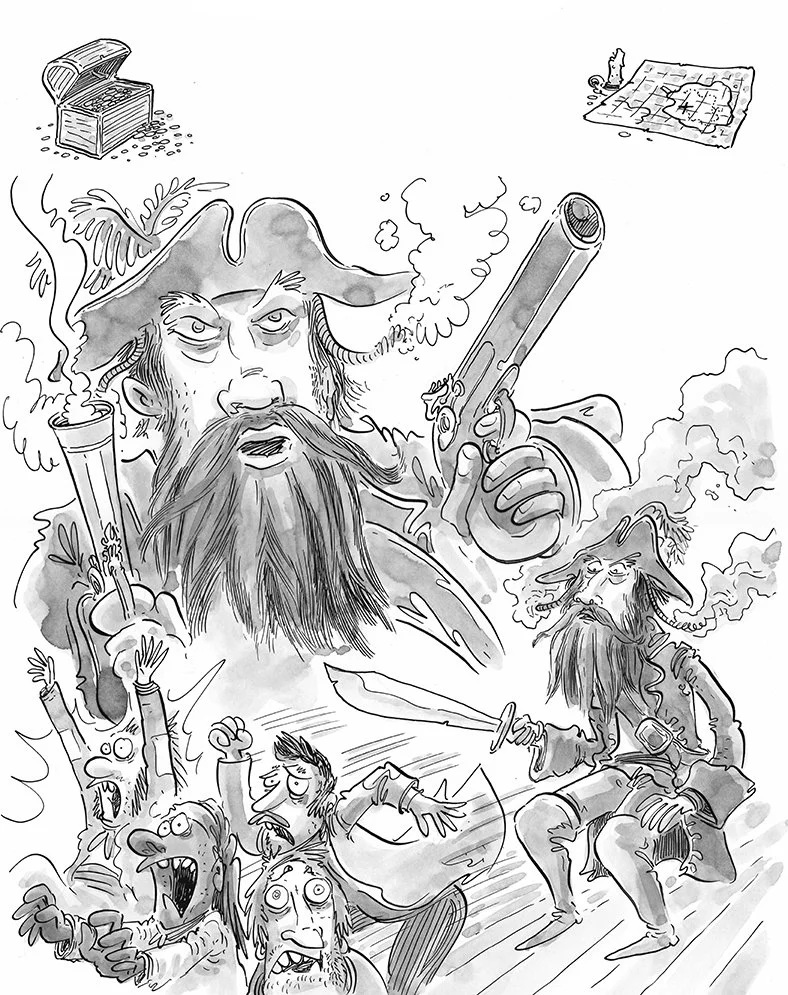 Interior page art from Pirates