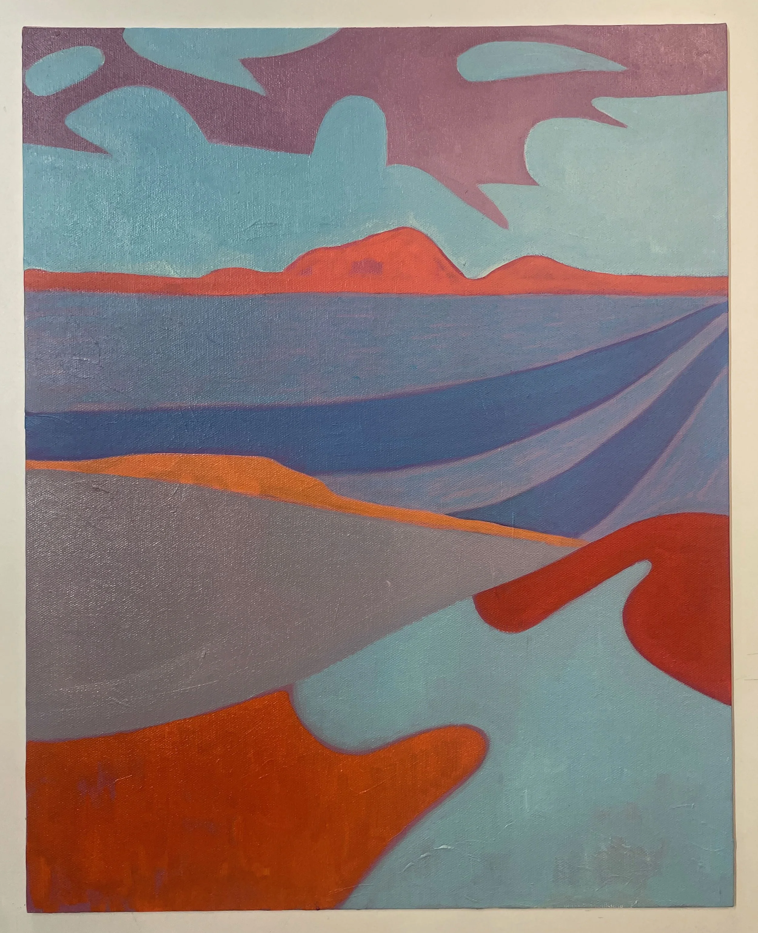Wind Lines on Tanera Sea, 16” x 20” / 40.6 × 50.8cm, Oils on canvas-board, 2026