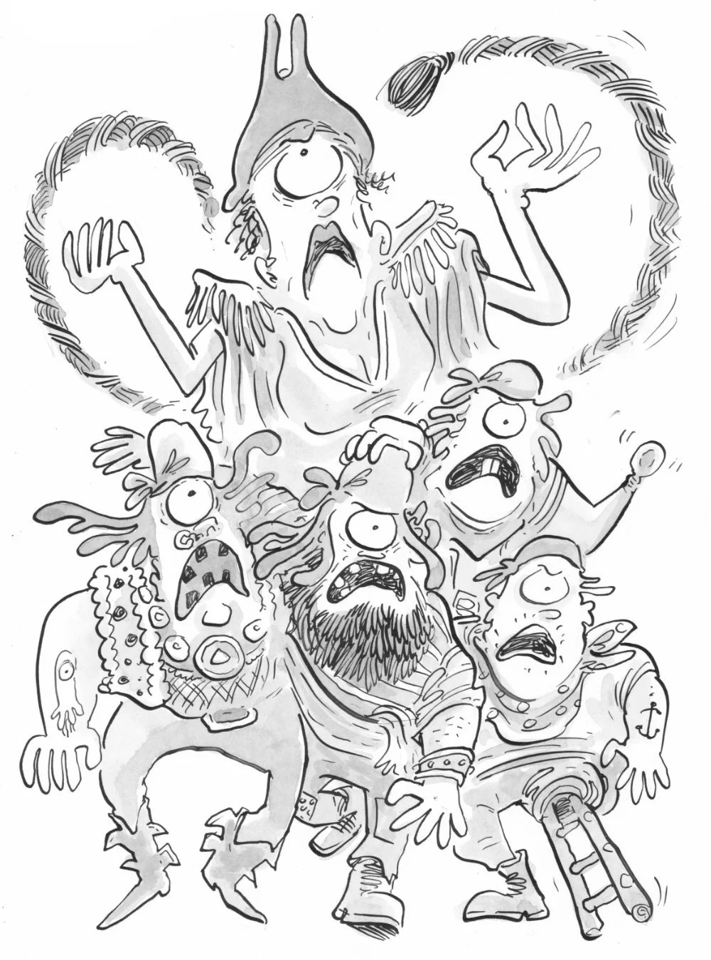 A ghastly hoard of pirates from "Aliens Stole my Grandad".