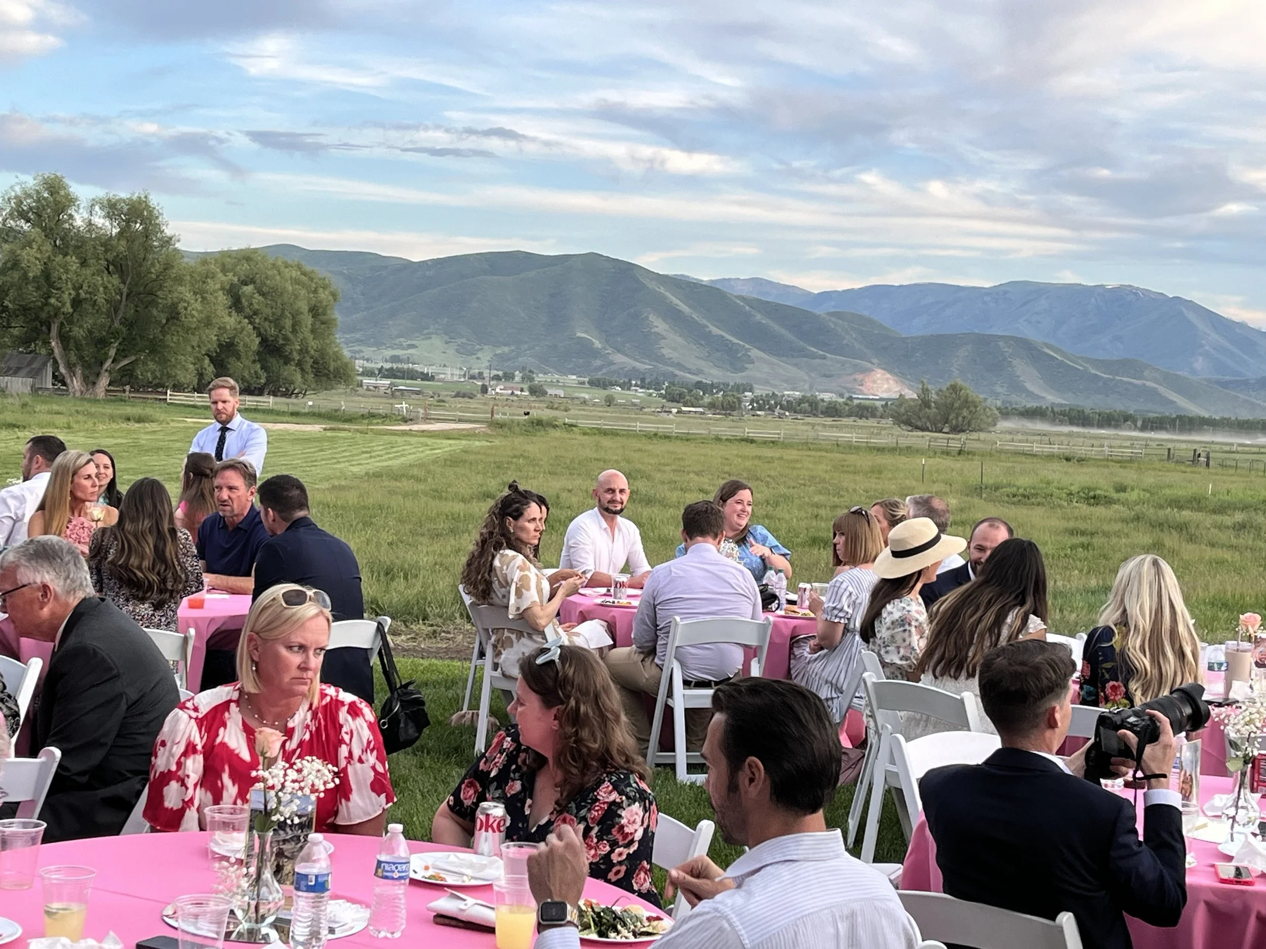 Outdoor wedding ceremony at private venue in Heber Valley Utah