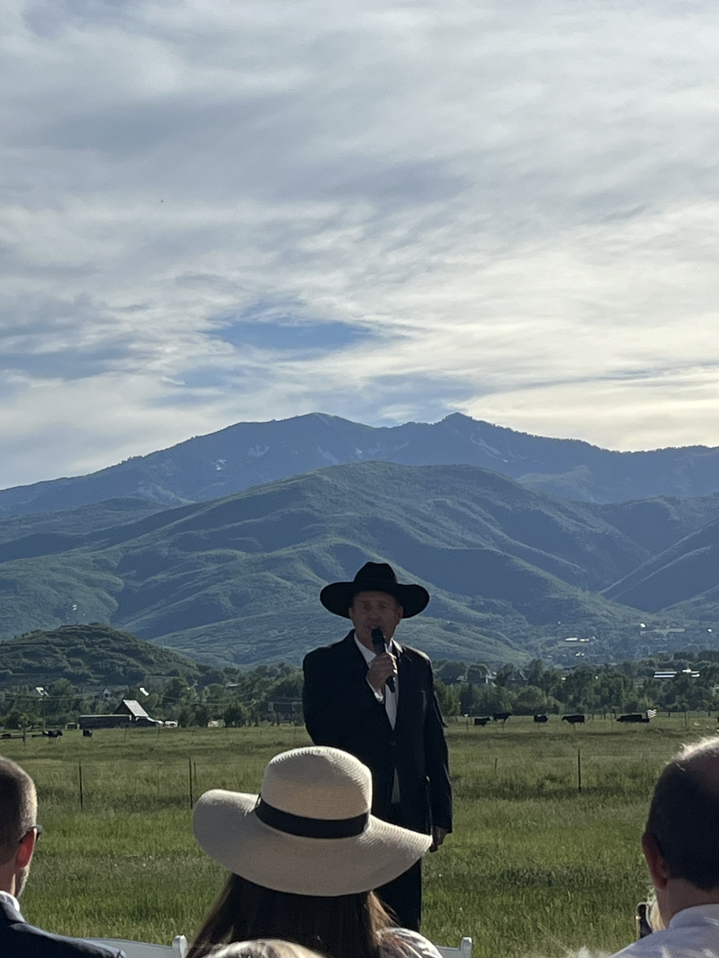 Outdoor wedding ceremony at private venue in Heber Valley Utah