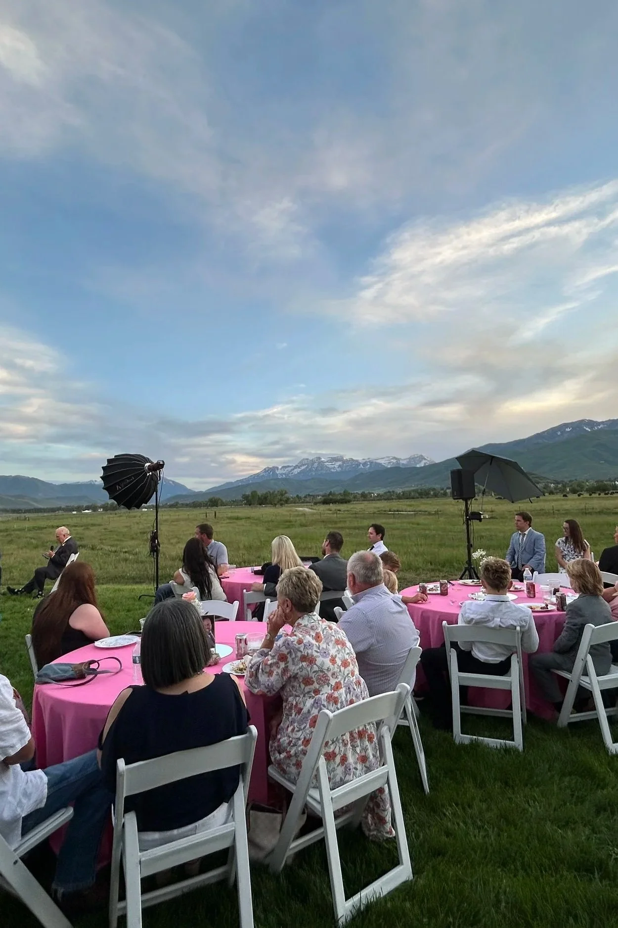 Outdoor wedding ceremony at private venue in Heber Valley Utah