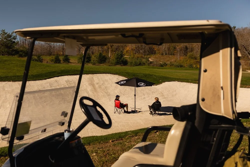 Duntroon Highlands adds a new LARGER THAN LIFE bunker to their driving range area for golf.