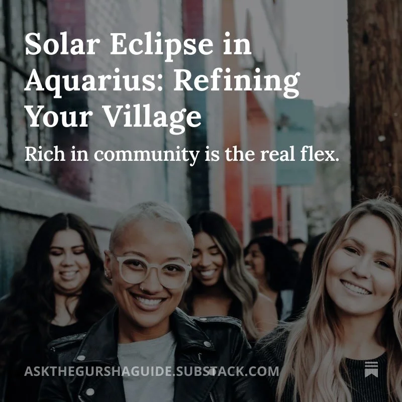 The Solar Eclipse in Aquarius is here ♒️

This cosmic reset invites you to refine your community, embrace your individuality, and release what (or who) no longer serves your growth. Eclipses bring the unexpected, so this might be the shakeup or new b