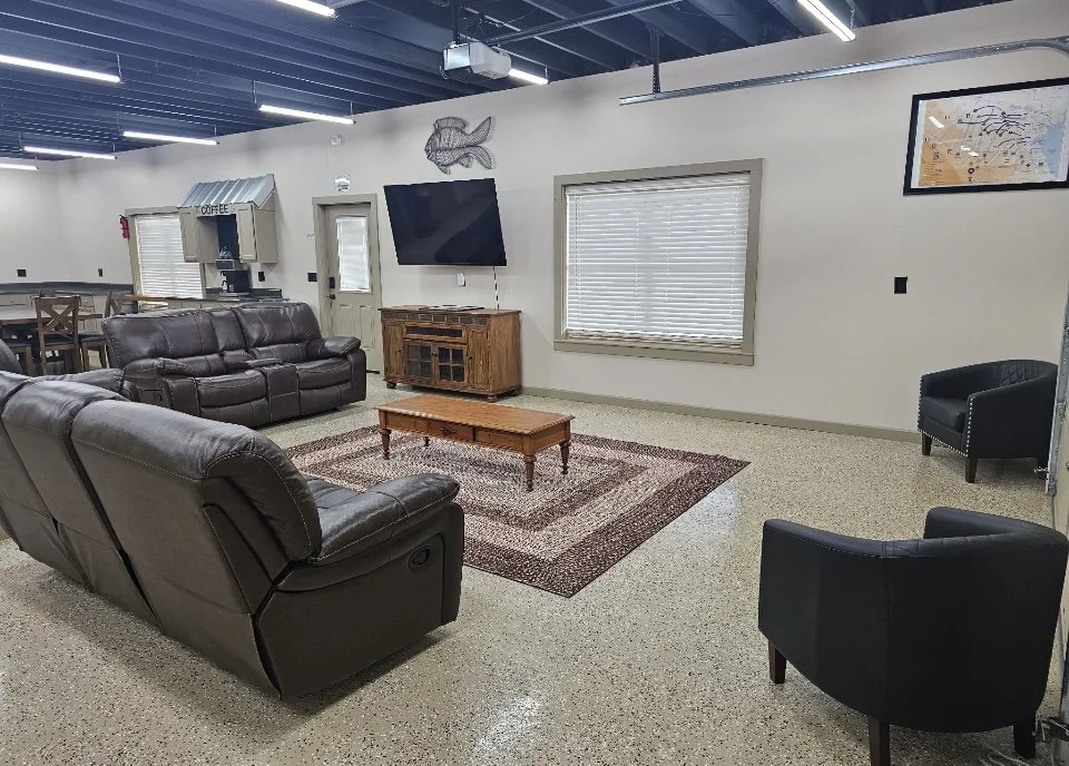 Groom Getting Ready Area in Lodge