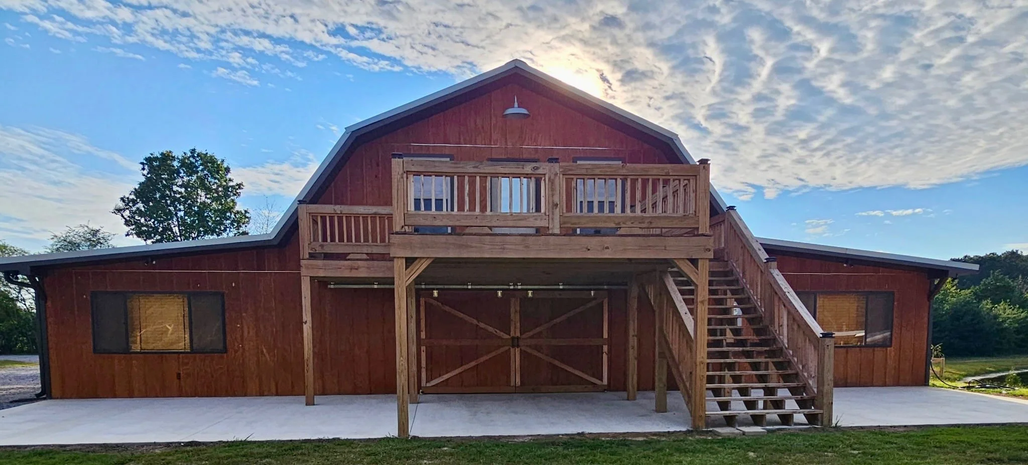 Cabin Day View (Top), Reception Area (Bottom)