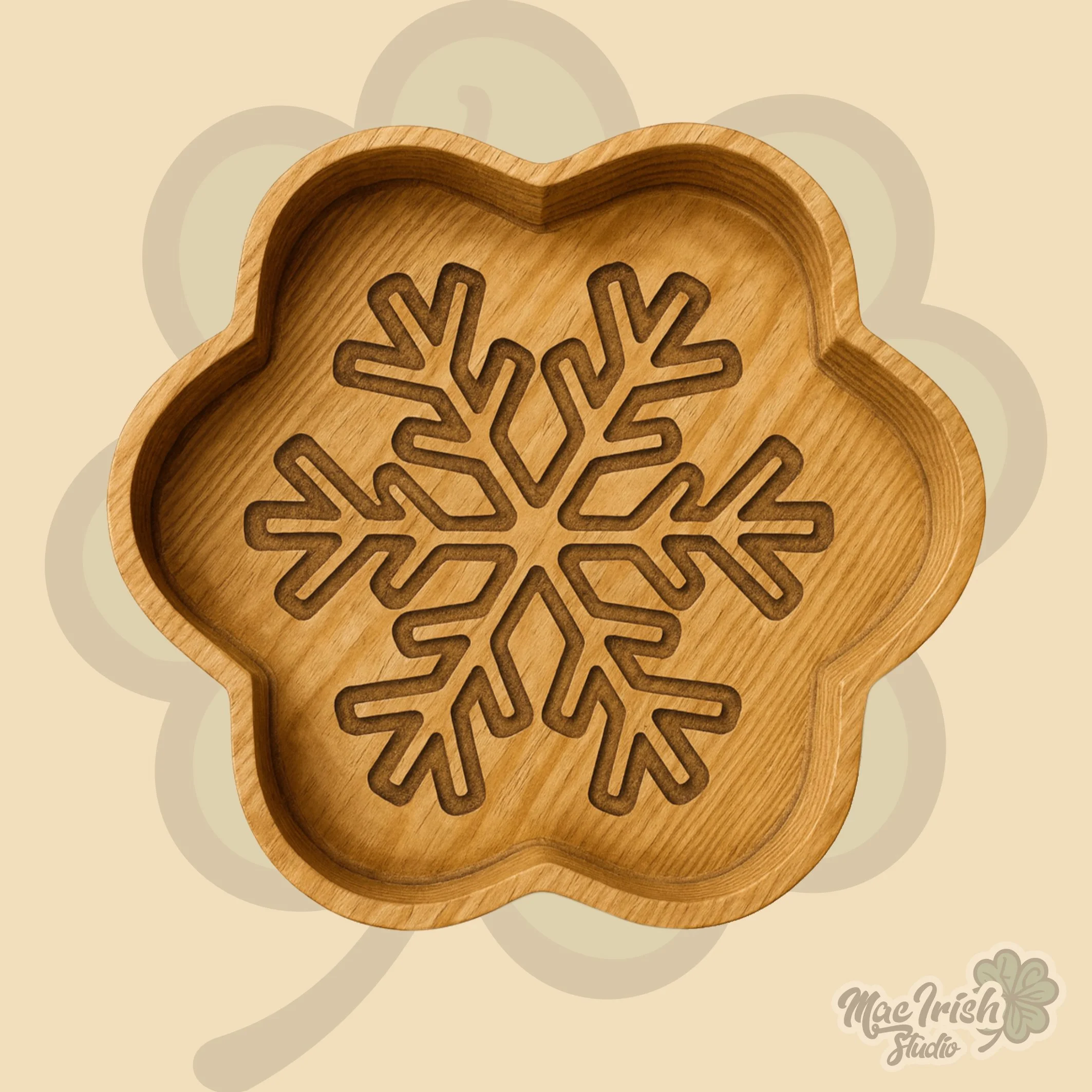 Snowflake Decor Tray