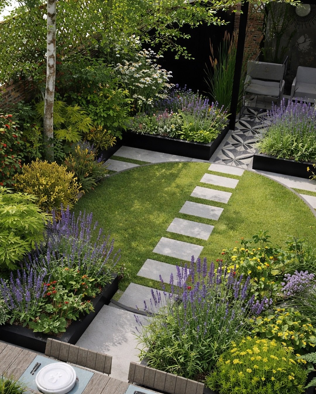 A garden designed to feel lived in, layered, and quietly immersive.

This space is about softness and structure working together. Layered planting wraps the garden in movement and texture, with perennials, grasses, and shrubs flowing naturally around