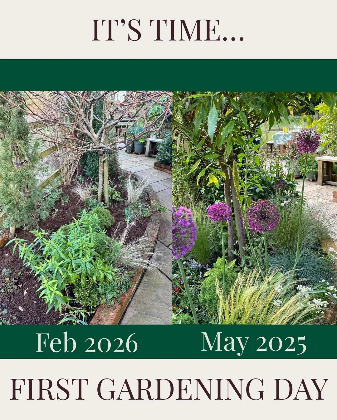 The start of a new gardening season&hellip;
And a moment to look back at last year

These photos were taken on the very first gardening day when the structure was in place, the soil was prepared, and the vision was just beginning to take shape.

What