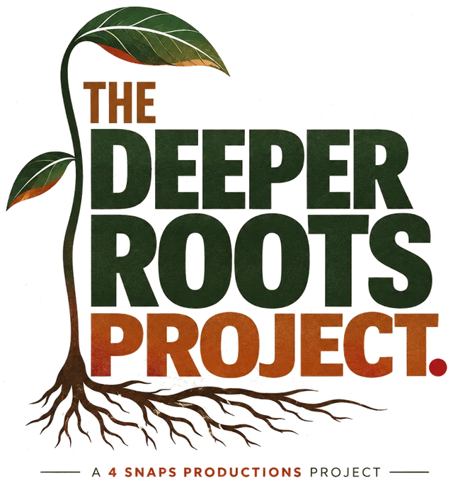 The Deeper Roots Project logo, a 4 Snaps Productions project