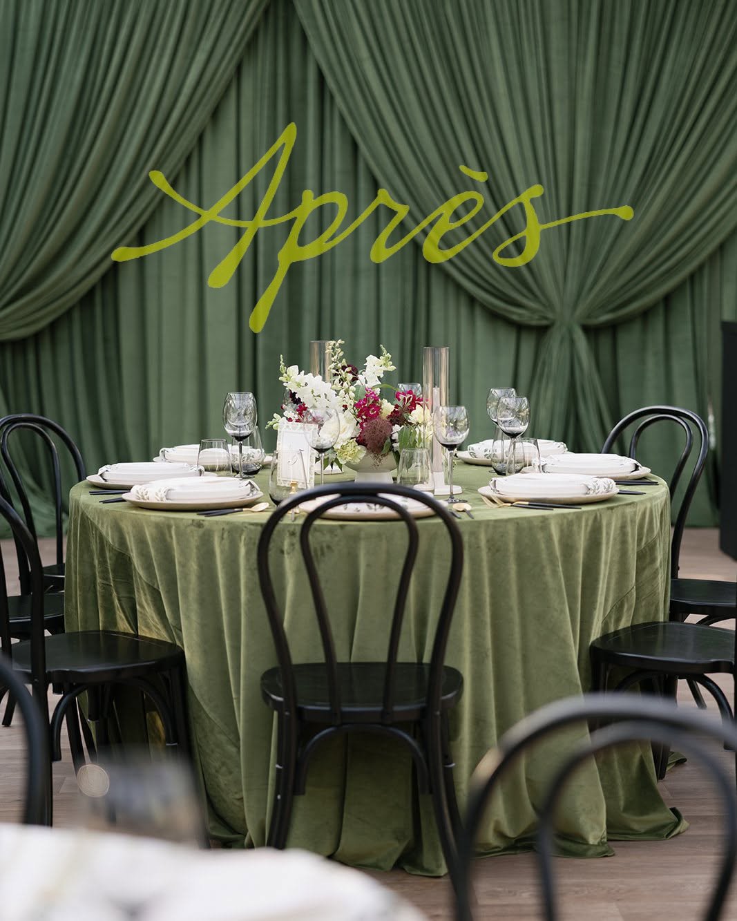apres party rental decor