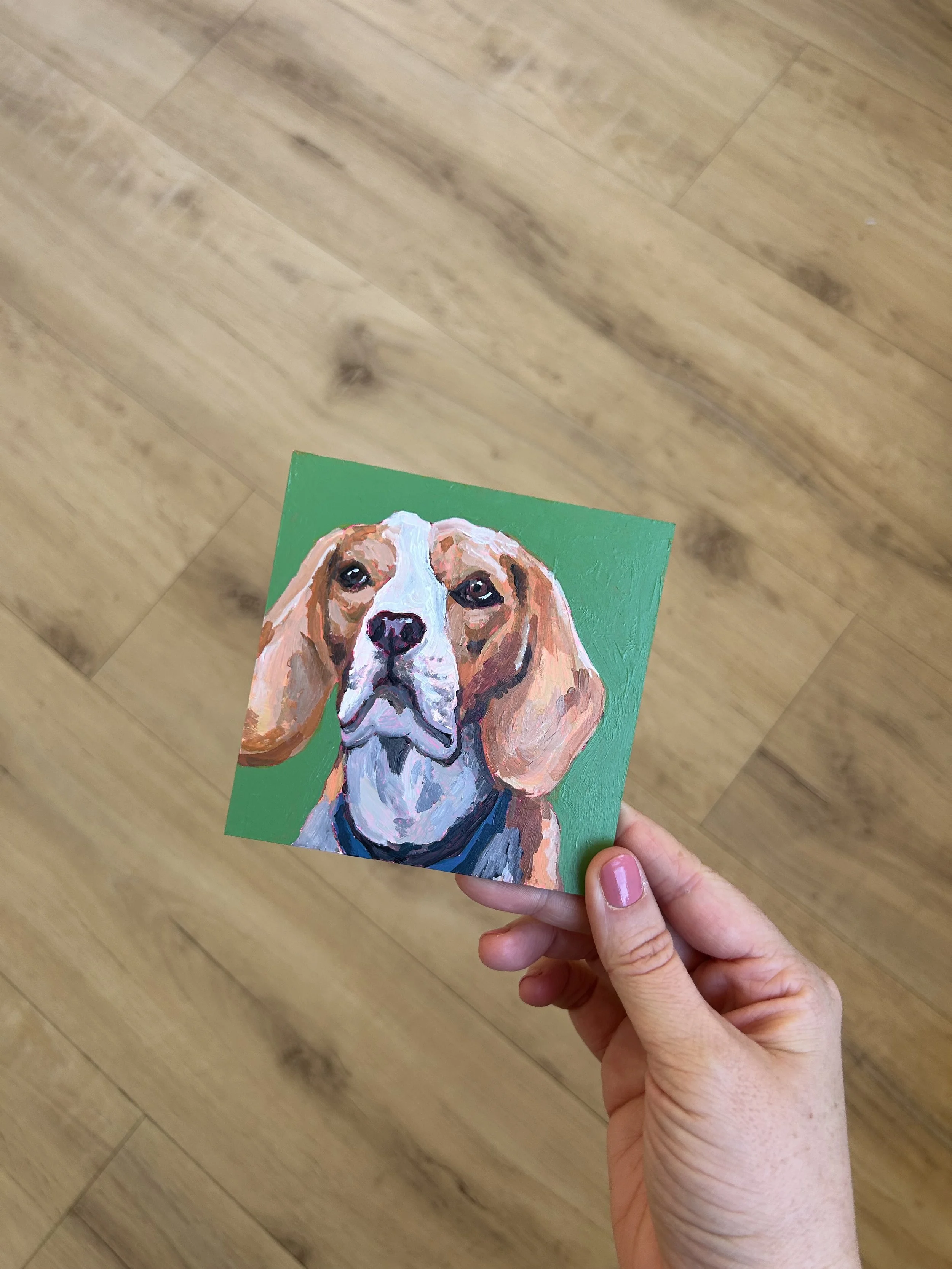 Teeny Tiny Pet Portrait 10 x 10 cm