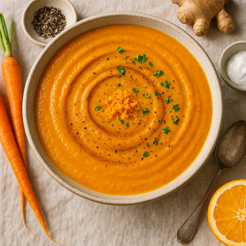 Carrot Soup with Brown Butter & Orange Zest