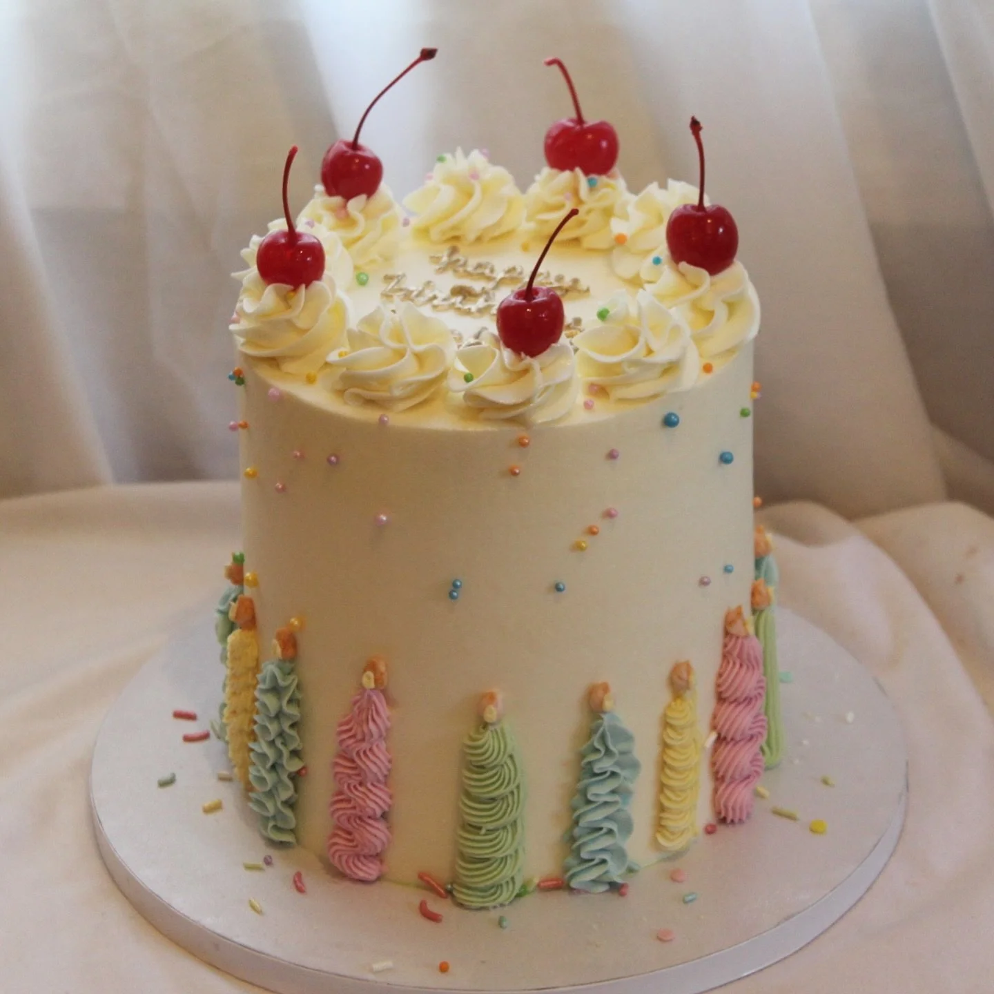 just a happy little cake to brighten your day🥰🌈🍒✨