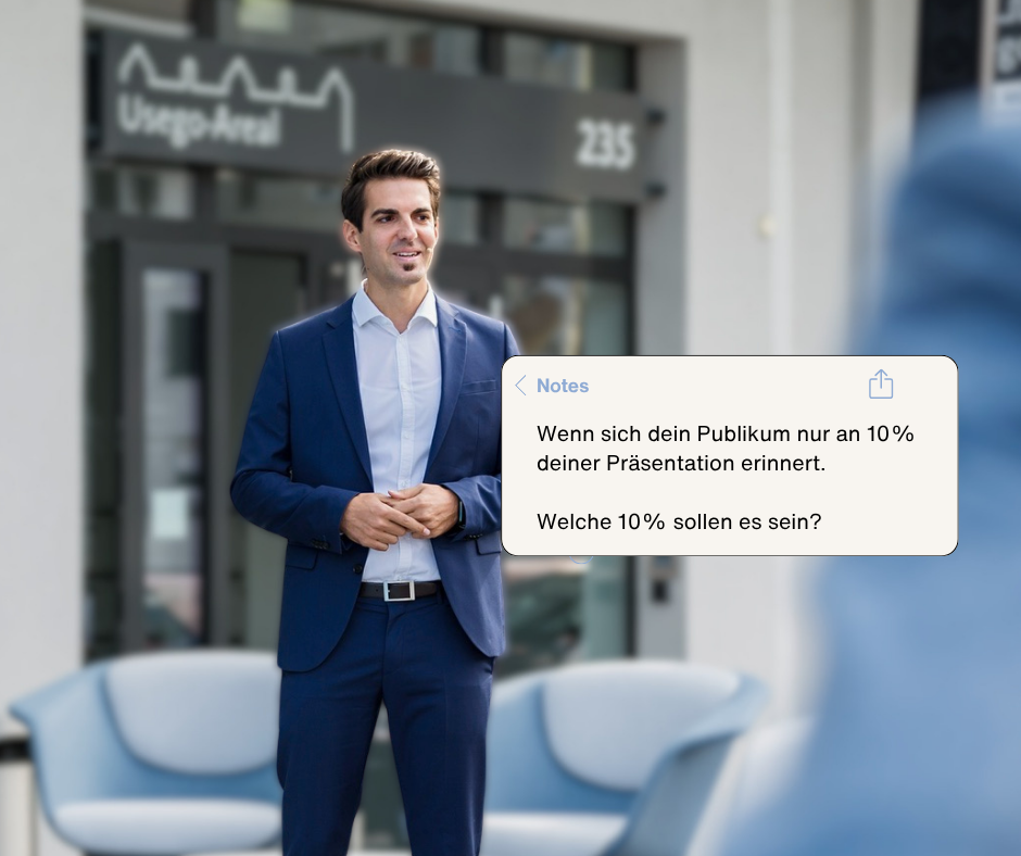 An welche 10% soll sich dein Publikum erinnern?