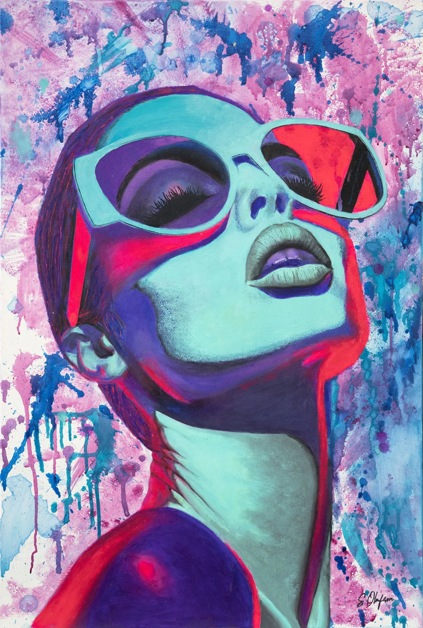 "Made You Look - Again" (2025).  Oil and acrylic on canvas.  30 x 40 in. / 76 x 102 cm. 