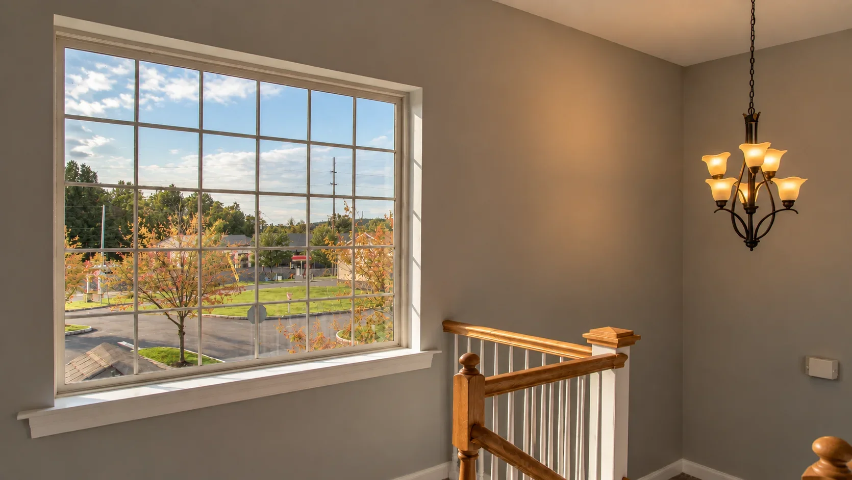 Elegant windows and lighting illuminate the common area of 1105 Bethlehem Pike B1 Sellersville PA 18960