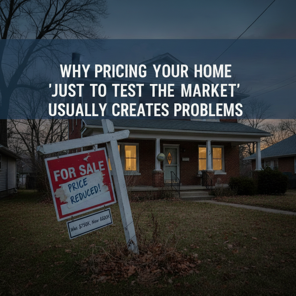 Why Pricing Your Home “Just to Test the Market” Usually Creates Problems