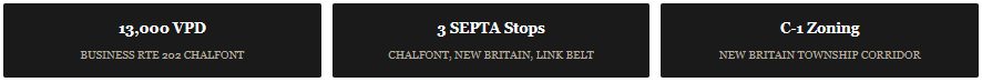 commercial realtor in chalfont pa 13,000 vehicles per day 3 septa stops c1 zoning new britain