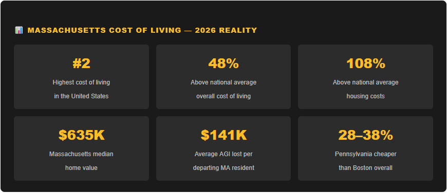 massachusetts cost of living for homeowners considering a move to pennsylvania