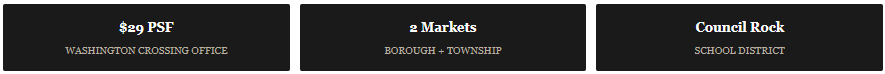 commercial realtor in newtown pa washington crossing office price per sq ft 2 markets council rock school district