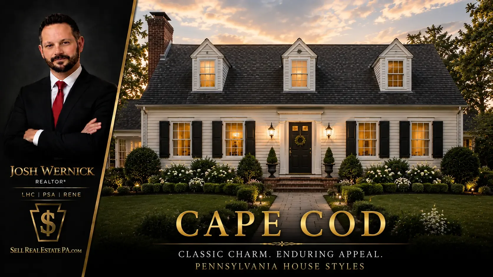 Cape_Cod_Houses_Styles Josh Wernick Realtor guide to home styles in bucks and montgomery county pennsylvania