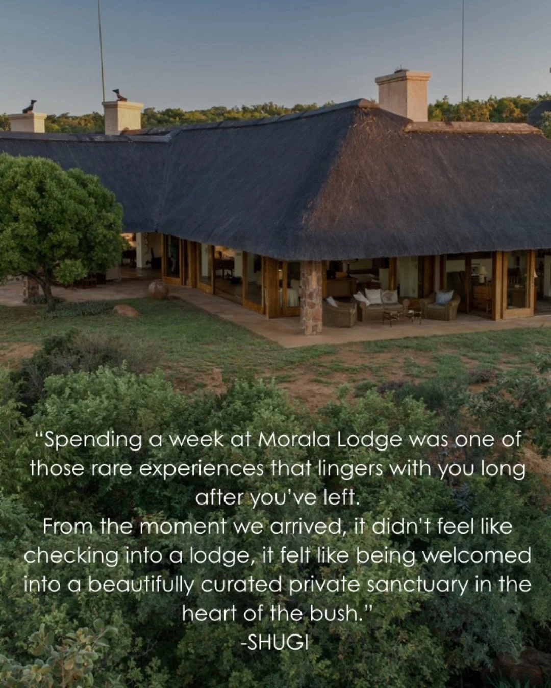 Some stays are simply unforgettable.

Morala offers the feeling of being welcomed into a private sanctuary, a place where thoughtful details, quiet luxury, and the beauty of the bush come together to create something truly special.

Experience Morala