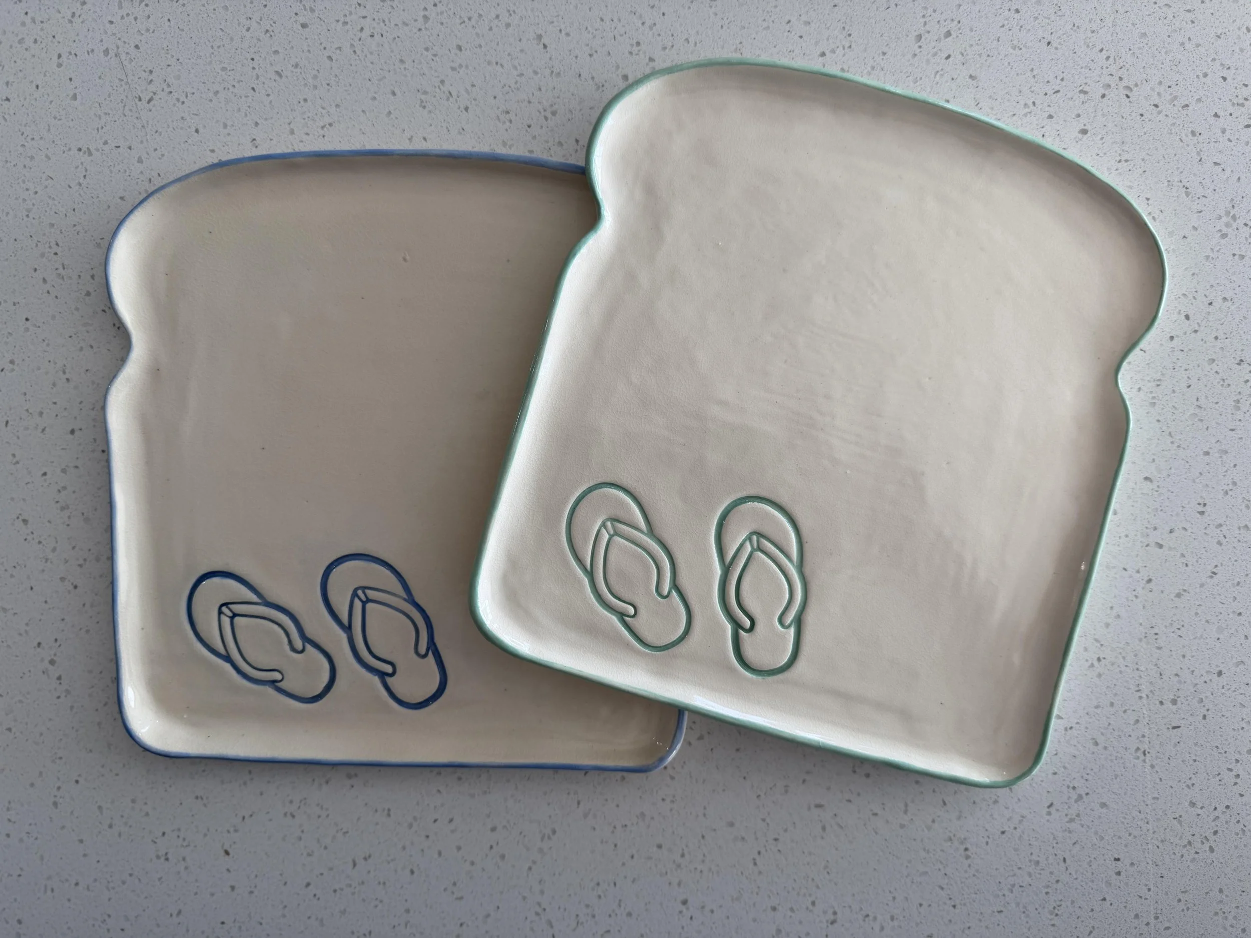 Flip Flop Breakfast Plates