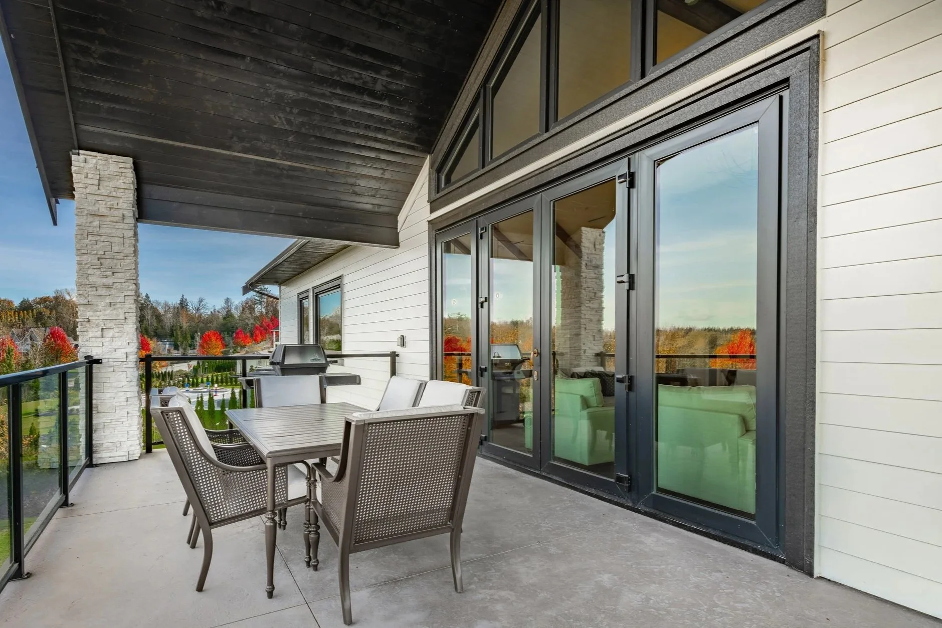 modern home with large patio door