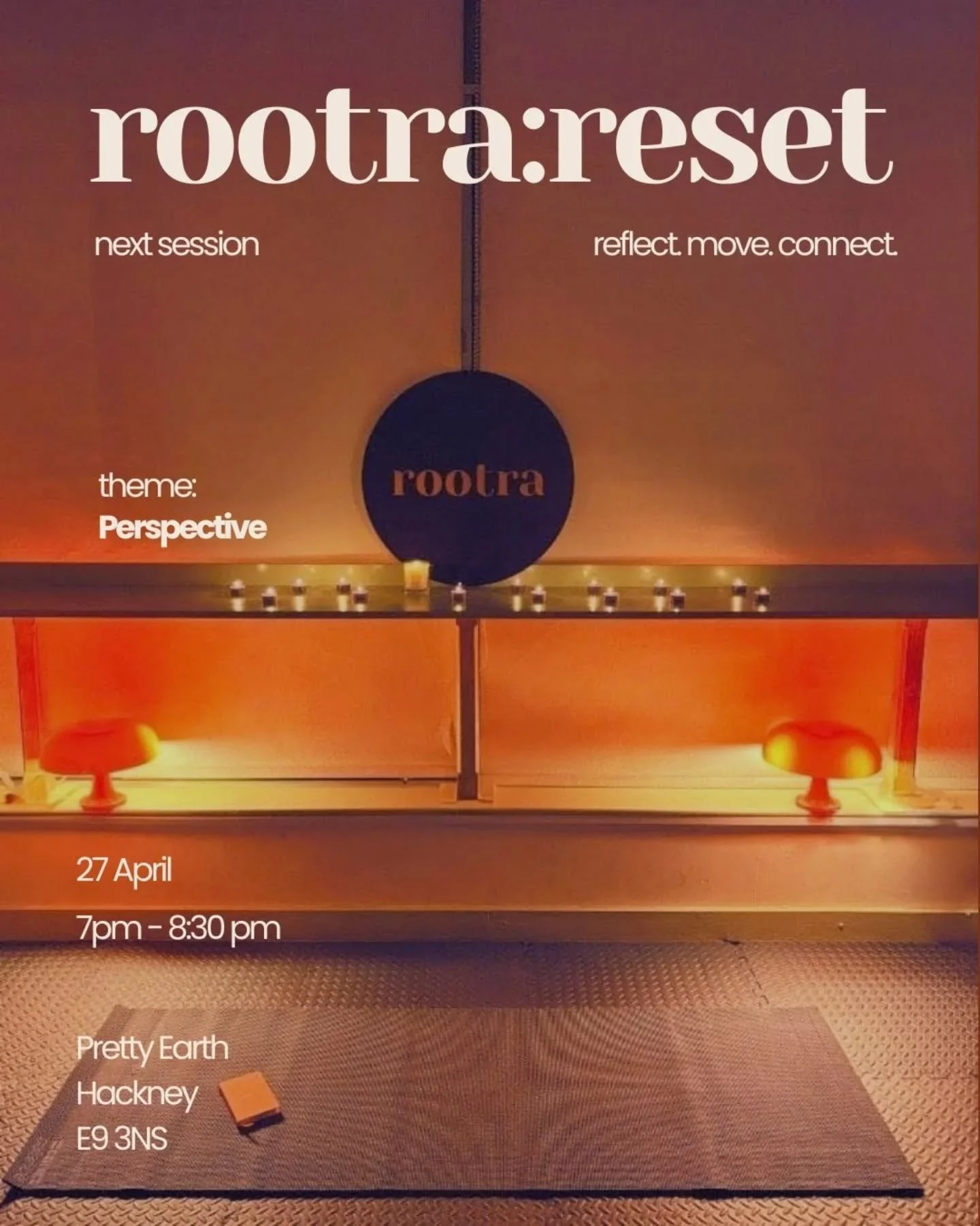 Ever feel stuck in a way of thinking that just isn&rsquo;t serving you anymore?

Join us on Monday 27 April for an evening designed to shift your perspective ✨

Rootra:Yoga &mdash; 6:00&ndash;6:45pm
A grounding vinyasa flow with @sunday.rituals_ to h