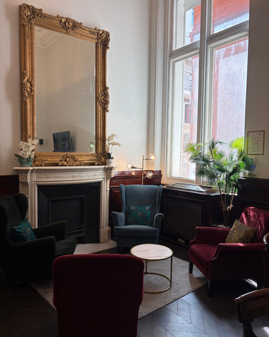 The waiting area for my therapy room in bank