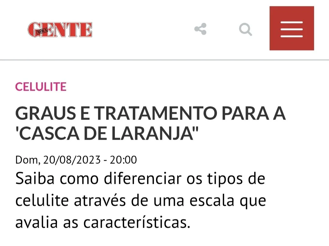 Graus da celulite e Tratamento 