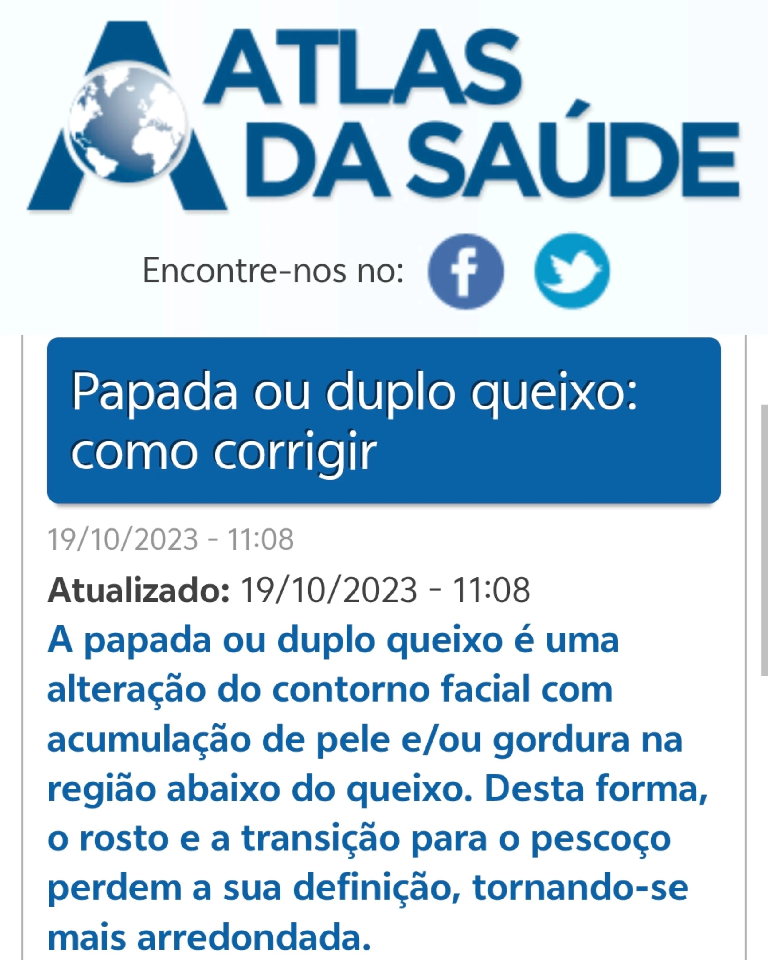 Papada ou Duplo Queixo: como corrigir