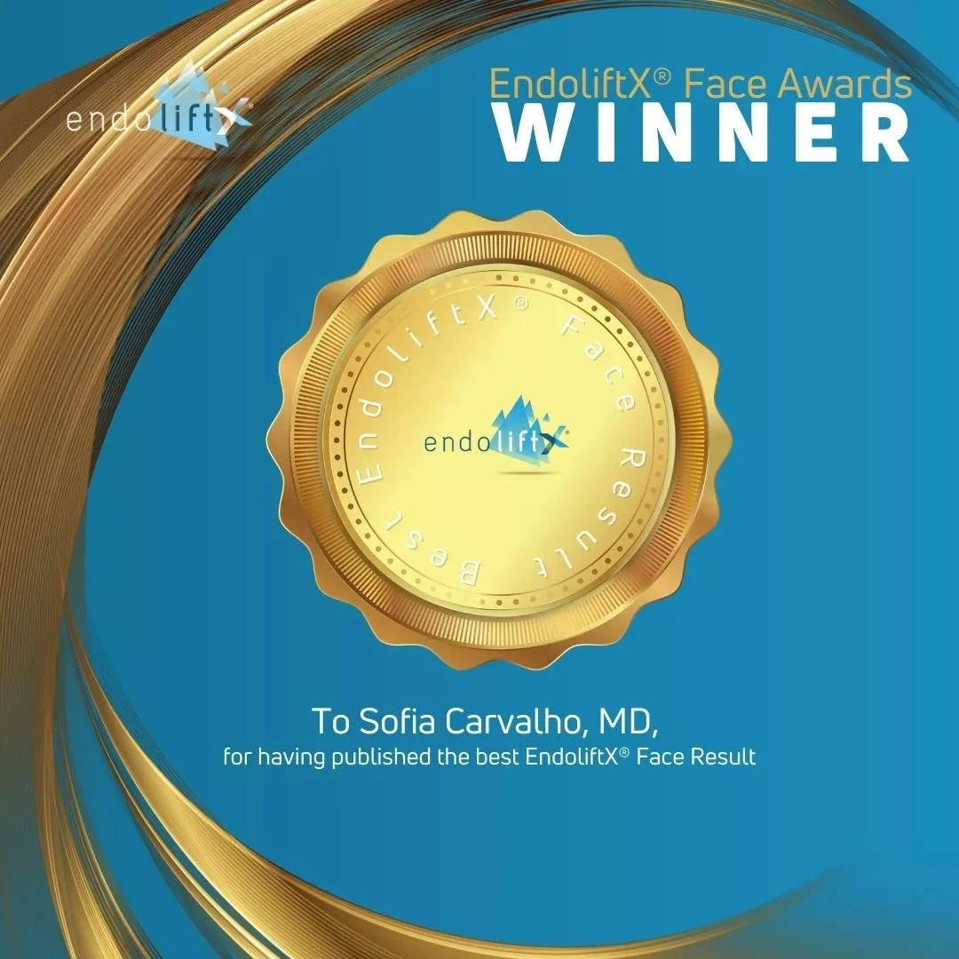 prémio de melhor caso internacional de endolift atribuído a dra Sofia Carvalho