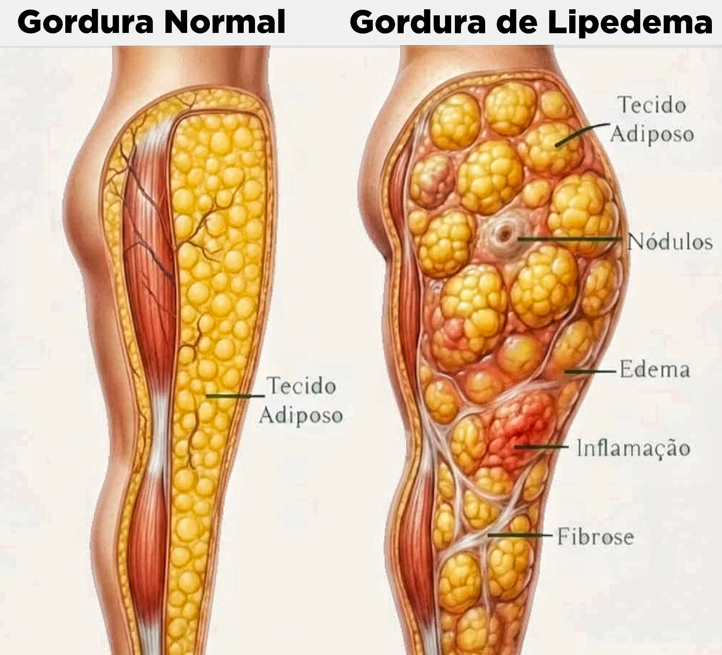 gordura inflamada de lipedema