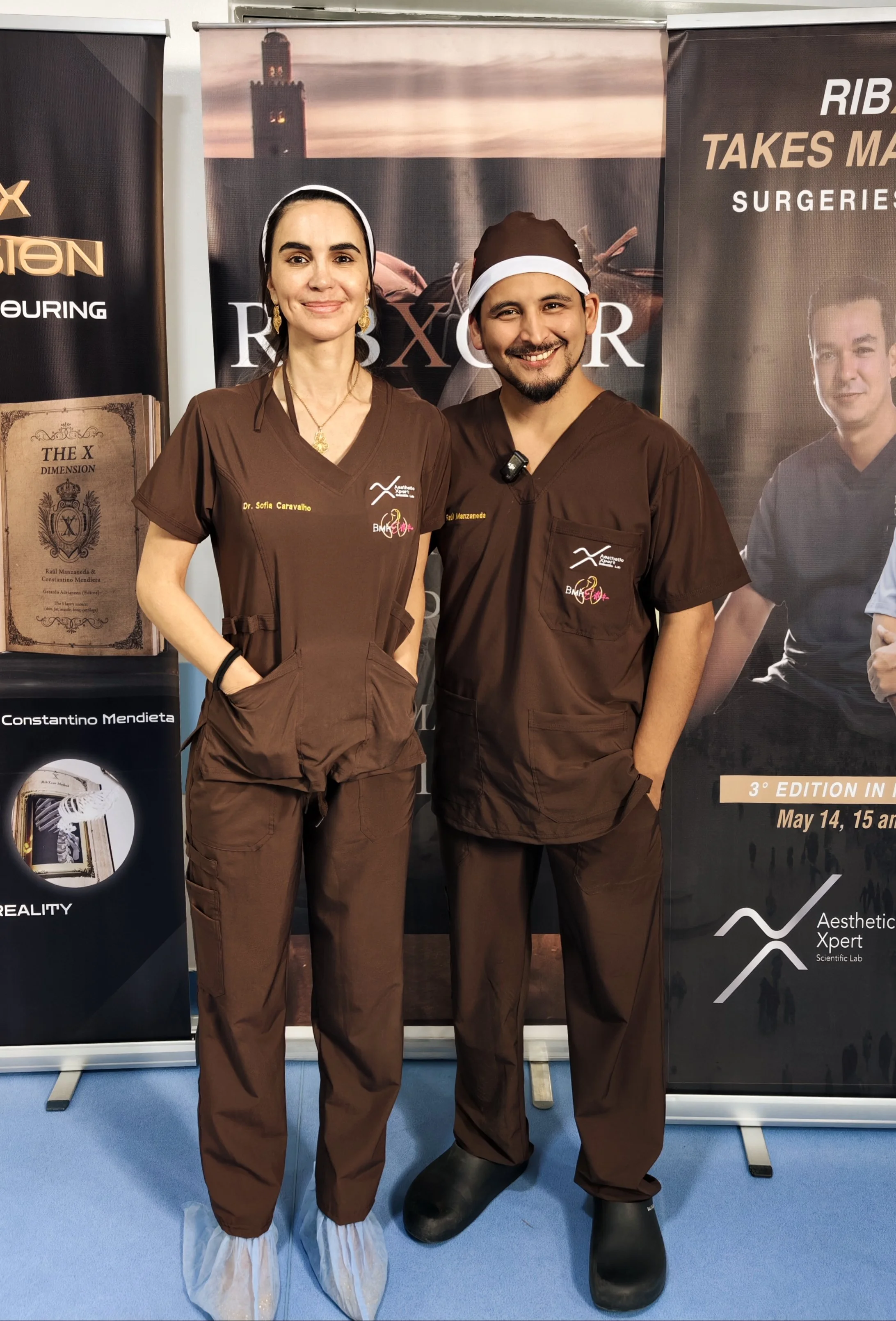 Dra Sofia Carvalho com o Dr Raul Manzaneda criador da técnica Ribxcar