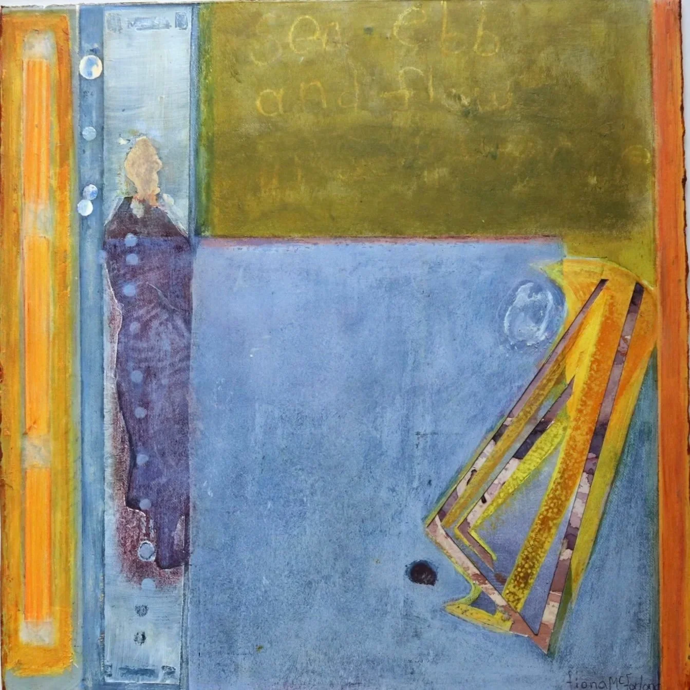 Back Towards Ireland, 35 x 19.5 (acrylic on paper)